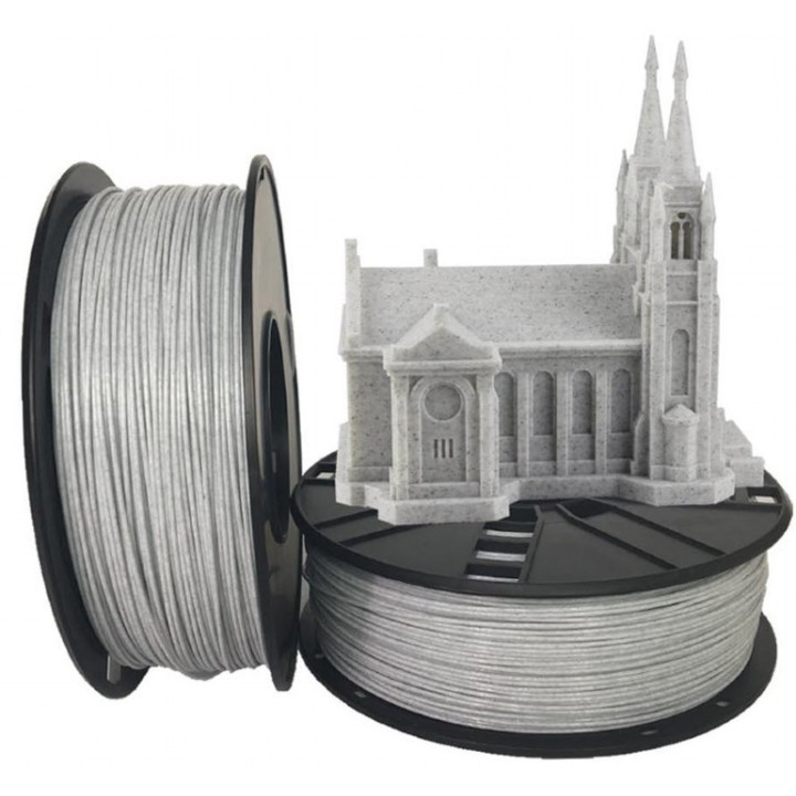 GEMBIRD 3D nyomtató PLA filament 1.75mm átmérő, 1Kg / tekercs kb. 330m olvadási hőmérséklet 190-220 °C márvány "3DP-PLA1.75-02-M