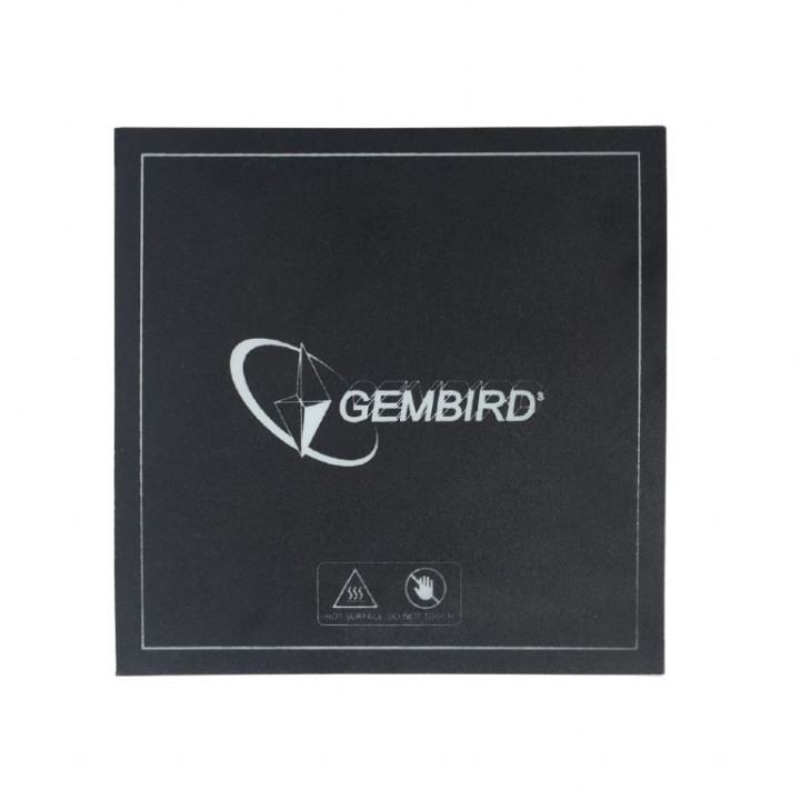 ПОВЪРХНОСТ ЗА ПЕЧАТ GEMBIRD за 3D принтер размер 155x155mm термоустойчива добра адхезия лесна за почистване "3DP-APS-01"