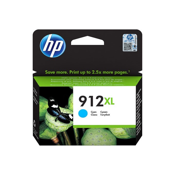 Cartus Cerneala Original HP Cyan, Nr.912XL, pentru OfficeJet 8013|8023, 825, (timbru verde 0.15 lei), "3YL81AE"