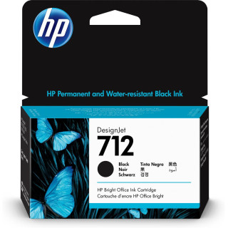 Cartus cerneala Original HP Black, nr.712, pentru DesignJet Studio 24|Studio 36|T230|T250|T630|T650, 38ml, (timbru verde 0.15 le