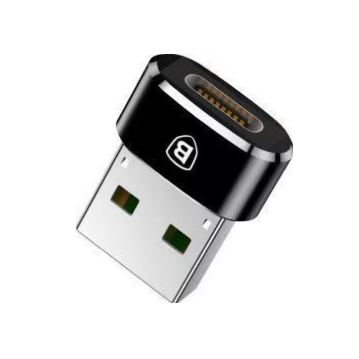ADAPTOR Baseus Mini USB Type-C(M) - USB 2.0(T) fekete "CAAOTG-01" - 6953156263536