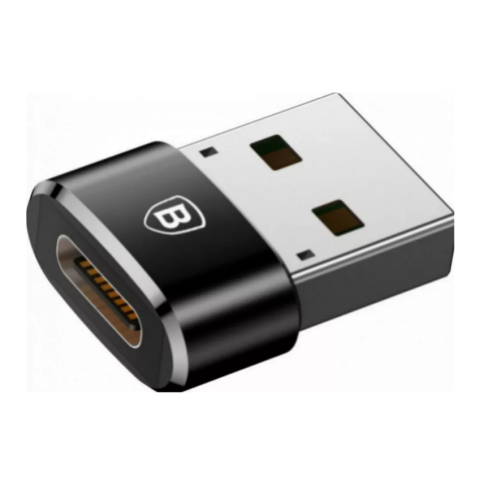 Адаптер Baseus Mini USB Type-C(M) към USB 2.0(T) черен "CAAOTG-01" - 6953156263536