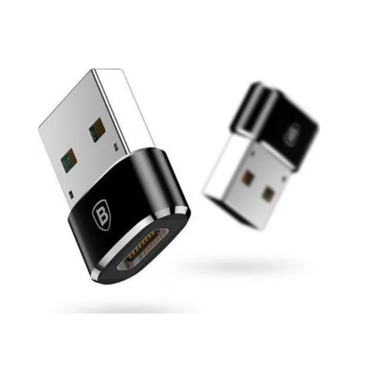 Адаптер Baseus Mini USB Type-C(M) към USB 2.0(T) черен "CAAOTG-01" - 6953156263536