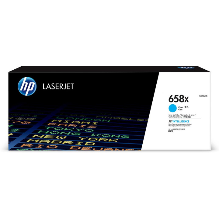 Toner Original HP Cyan, nr.658X, pentru HP Color LaserJet Enterprise M751, 28K, (timbru verde 1.2 lei) , "W2001X"