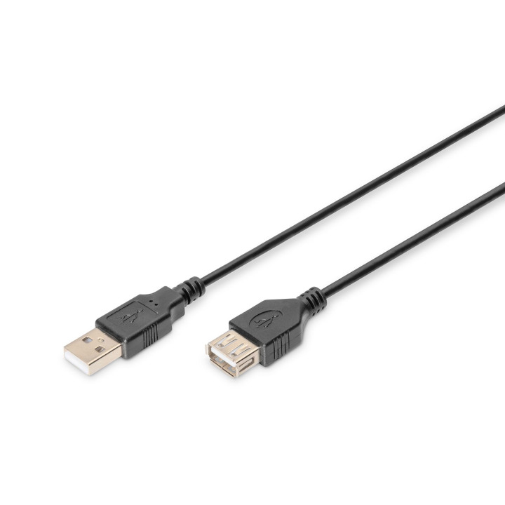 ASSMANN AK-300200-030-S USB 2.0 HighSpeed удължителен кабел USB A M щепсел / USB A F жак 3м черен "AK-300200-030-S"