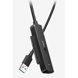 CABLU USB adaptor Ugreen, "CM321" USB 3.0 (T) la S-ATA (T), 50cm, adaptor USB la HDD S-ATA 2.5", negru, "70609" (timbru verde 0.
