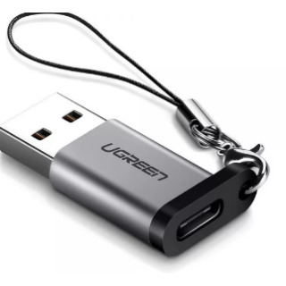 Адаптер Ugreen "US276" USB Type-C(M) към USB2.0(T) с максимално зареждане 3A сив "50533" - 6957303855339