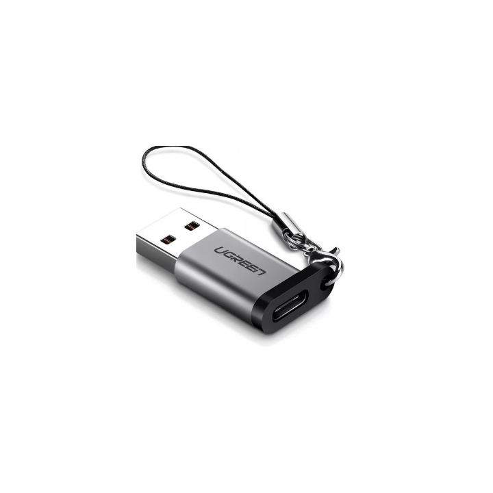 Ugreen "US276" USB Type-C(M) to USB 2.0(T) Adapter, Max 3A Charging, Gray "50533" - 6957303855339