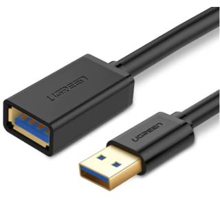 USB удължител Ugreen "US129" USB 3.0 (T) към USB 3.0 (M) 1м черен "10368" - 6957303813681