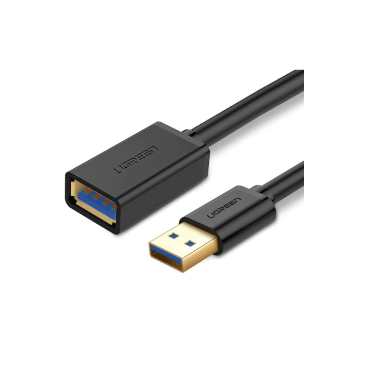 CABLU USB Ugreen prelungitor, "US129" USB 3.0 (T) la USB 3.0 (M), 1m, negru, "10368" (timbru verde 0.08 lei) - 6957303813681