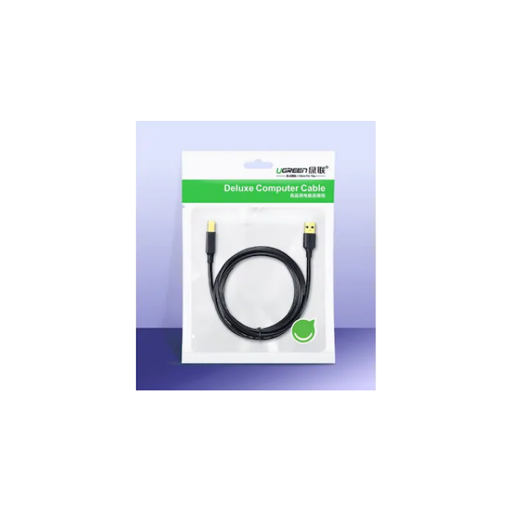 UGREEN USB kábel nyomtatóhoz "US135" USB 2.0 (T) - USB 2.0 Type-B (T) 1m aranyozott csatlakozókkal fekete "20846" - 695730382846