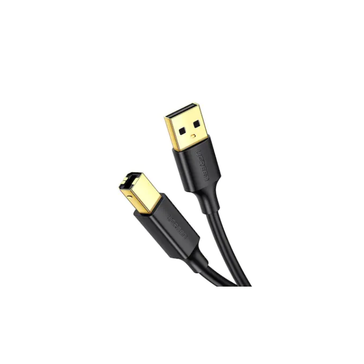 Ugreen USB Cable for Printer "US135" USB 2.0 (M) to USB 2.0 Type-B (M) 1m, Gold-Plated Connectors, Black "20846" - 6957303828463