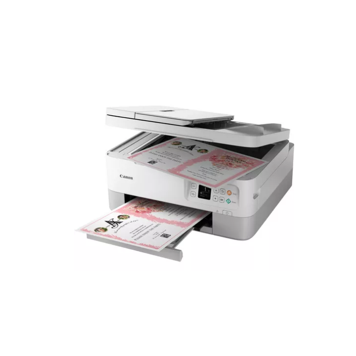 Мултифункционален цветен принтер Canon Pixma TS7451a, бял, A4, Функции: Печат|Сканиране|Копиране, Скорост на печат моно: 13ipm, 