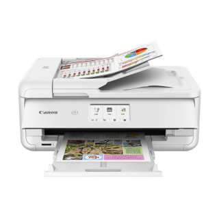 Multifunkciós Canon Pixma TS9551 színes tintasugaras nyomtató, fehér, A3. Funkciók: Nyomtatás|Szkennelés|Másolás. Fekete-fehér n