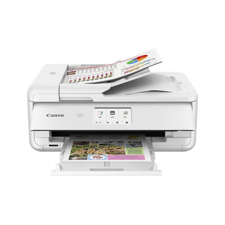 Multifunkciós Canon Pixma TS9551 színes tintasugaras nyomtató, fehér, A3. Funkciók: Nyomtatás|Szkennelés|Másolás. Fekete-fehér n