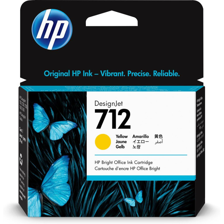 Картридж с мастило Original HP жълт №712 за DesignJet Studio 24|Studio 36|T230|T250|T630|T650 38ml "3ED69A"