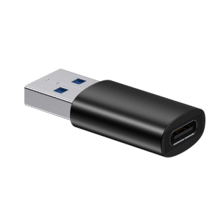 ADAPTOR Baseus Ingenuity Series Mini OTG, USB Type-C (M) la USB 3.1 (T), corp metalic, negru "ZJJQ000101" (timbru verde 0.18 lei