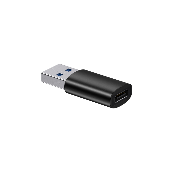 Адаптер Baseus Ingenuity Series Mini OTG USB Type-C (M) към USB 3.1 (T) метален корпус черен "ZJJQ000101" - 6932172605797