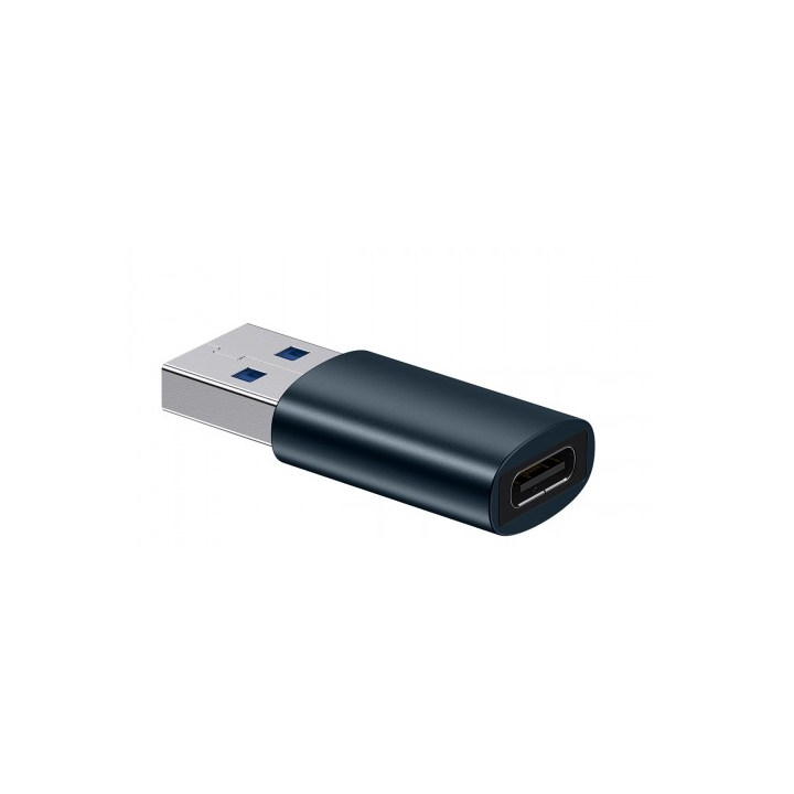 Адаптер Baseus Ingenuity Series Mini OTG USB Type-C (М) към USB 3.1 (Ж) метален корпус син "ZJJQ000103" - 6932172605803