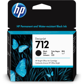 Cartus cerneala Original HP Black, nr.712, pentru DesignJet Studio 24|Studio 36|T230|T250|T630|T650, 80ml, (timbru verde 0.15 le