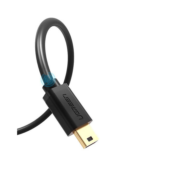 UGREEN "US132" USB 2.0 (T) Mini-USB (T) 5 tűs kábel, 1m, aranyozott csatlakozók, fekete "10355" - 6957303813551