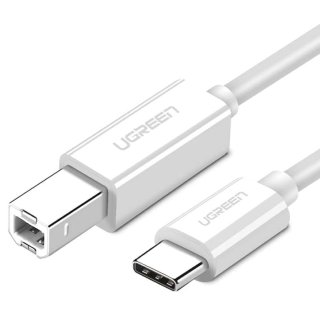 UGREEN USB Kábel nyomtatóhoz "US241" USB Type-C (T) - USB 2.0 Type-B (T) 1,5m fehér "40417" - 6957303844173
