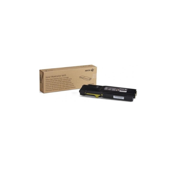 Original Xerox Yellow Toner 106R02754 for WorkCentre 6655, 7.5K pages.