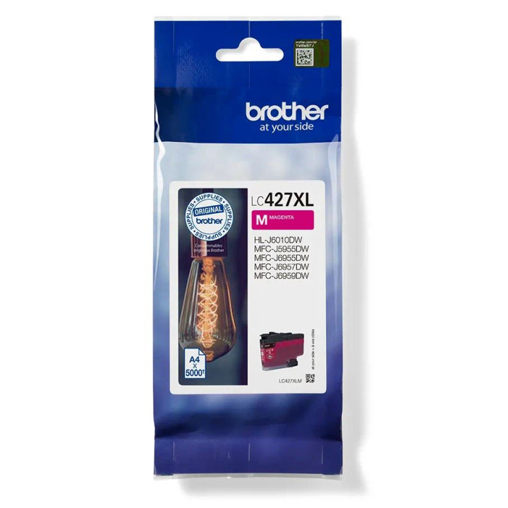 Original Brother Magenta Ink Cartridge LC427XLM for MFC J5955 | MFC J6955 | MFC J6957, 5K pages.