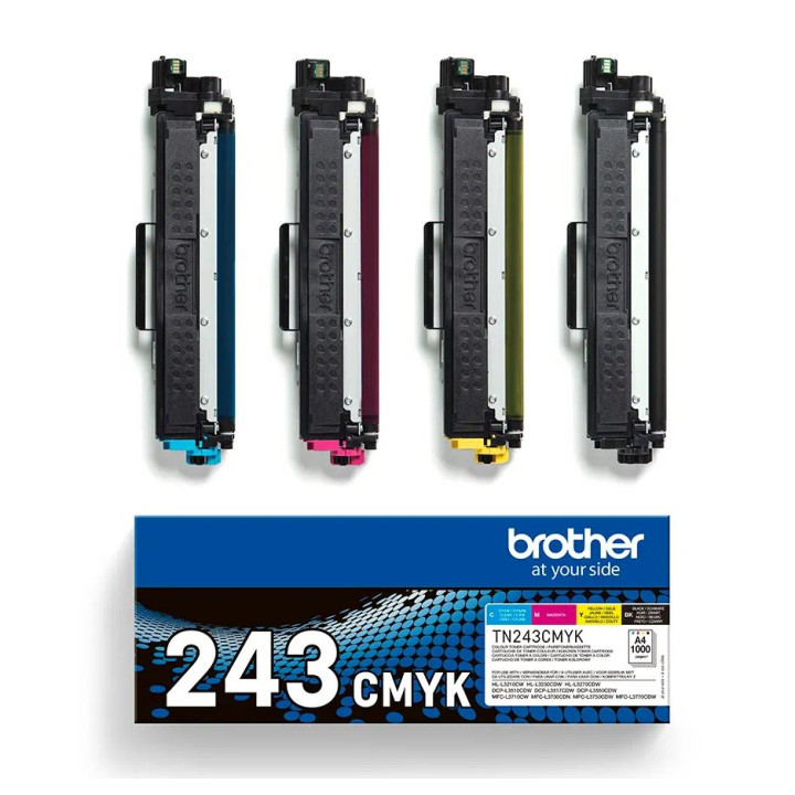 Комплект оригинални тонер касети Brother CMYK TN243CMYK за HL-L3210|L3270|DCP-L3510|L3550|MFC-L3730|L3770 1K "TN243CMYK"