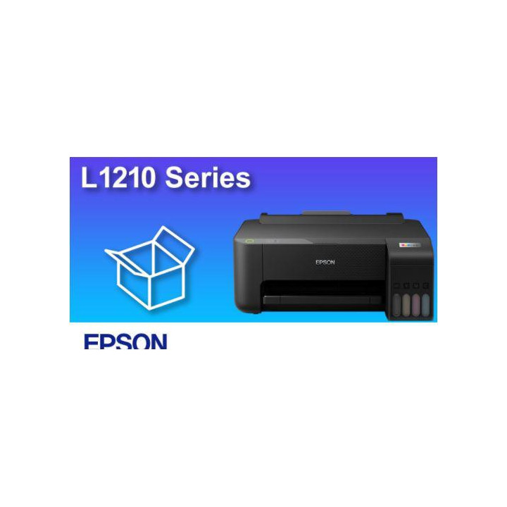 Принтер Inkjet CISS Цвят EPSON EcoTank L1210 A4 Функции: Печат, Скорост на печат моно: 10 стр./мин, Скорост на печат цвят: 5 стр