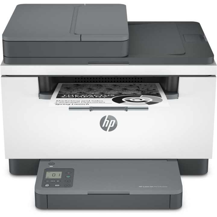 Мултифункционален лазерен моно HP LaserJet MFP M234sdwe A4 Функции: Печат | Сканиране | Копиране Скорост на печат в черно: 29 ст