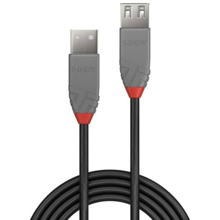 Кабел Lindy 0.5m USB 2.0 Type A Ext Anth "LY-36701"