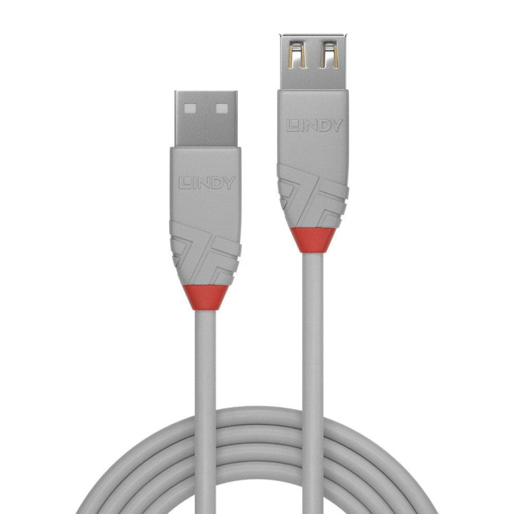 Lindy 3m USB 2.0 Type A Kábel Ext Anthra "LY-36714"