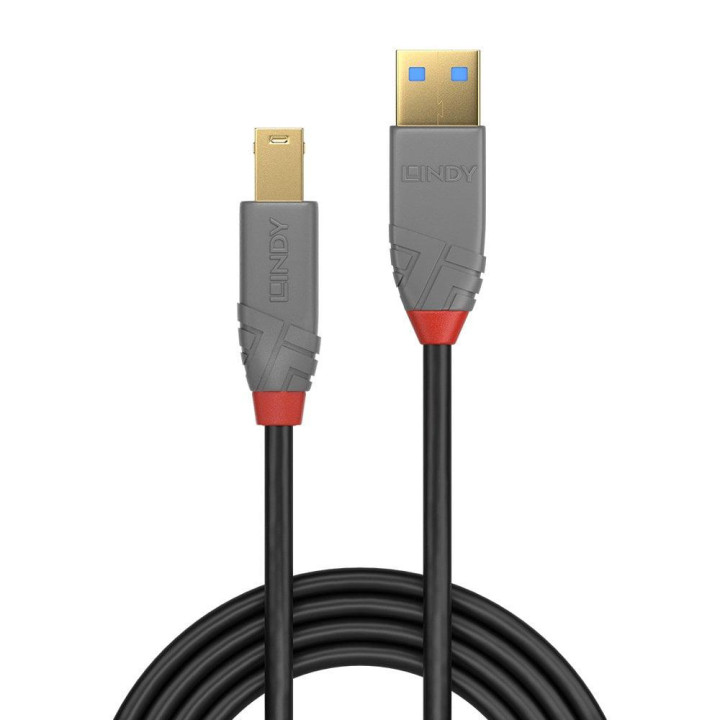 Cablu Lindy 5m USB 3.0 Typ A to B, Anthr, "LY-36744" (timbru verde 0.18 lei)