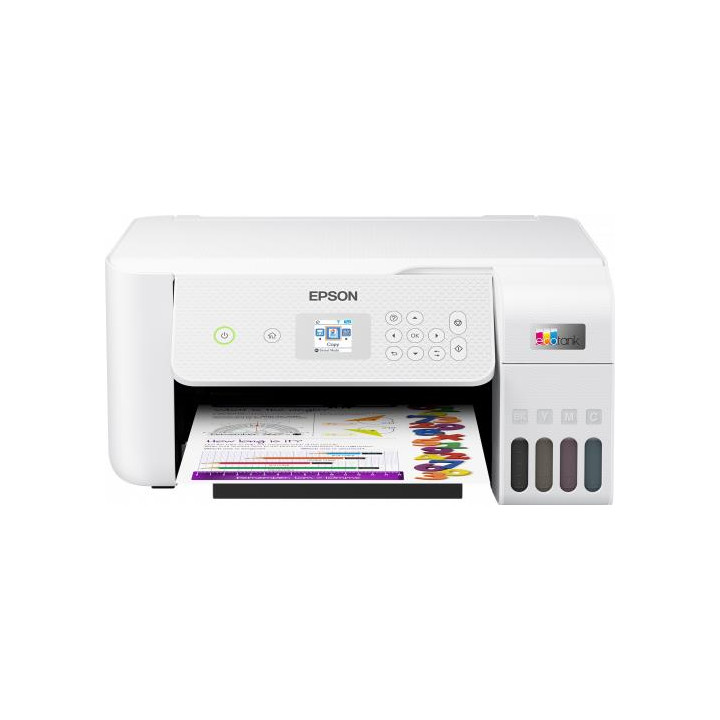 Multifunctional Inkjet CISS Color EPSON EcoTank L3266, A4, Features: Print, Mono Print Speed: 33ppm, Color Print Speed: 15ppm, C