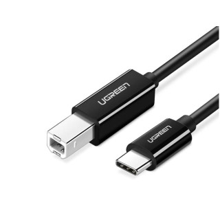 CABLU USB Ugreen pt. imprimanta, "US241" USB Type-C (T) la USB 2.0 Type-B (T), 2m, negru, "50446" (timbru verde 0.08 lei) - 6957