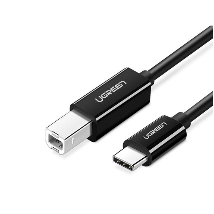 CABLU USB Ugreen pt. imprimanta, "US241" USB Type-C (T) la USB 2.0 Type-B (T), 2m, negru, "50446" (timbru verde 0.08 lei) - 6957