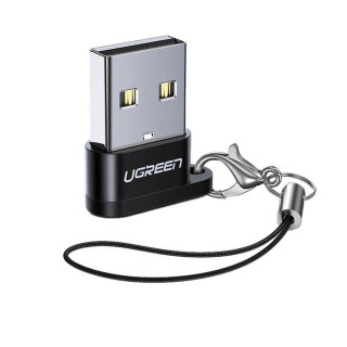 ADAPTOR Ugreen, "US280", USB Type-C(M) la USB 2.0(T), incarcare max 3A, negru "50568" (timbru verde 0.08 lei) - 6957303855681