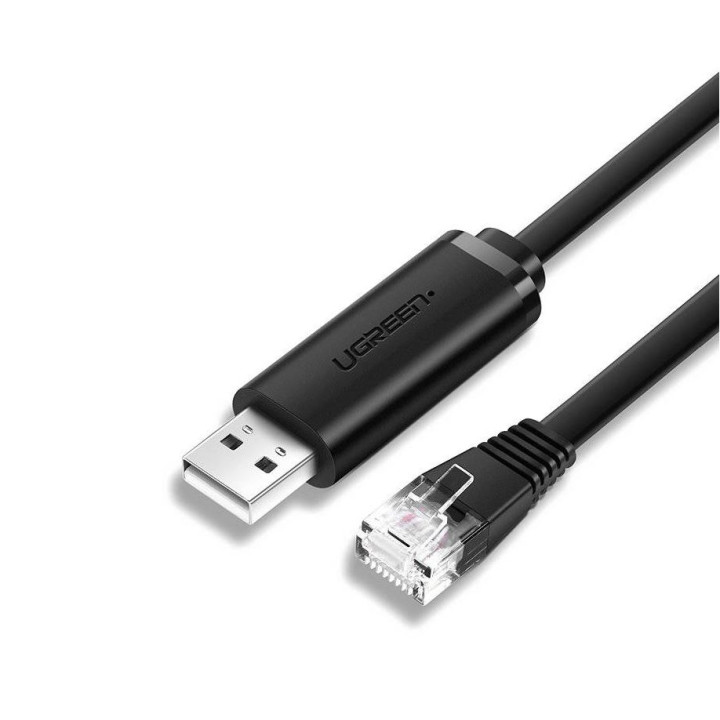 UGREEN USB adapter kábel "CM204" USB 2.0 (T) - RJ-45 (T) 1,5m fekete "50773" - 6957303857739