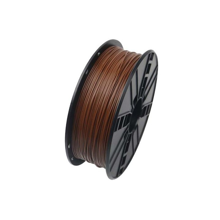 GEMBIRD 3D Printer Filament PLA 1.75mm Diameter, 1Kg / spool (approx. 330m), Melting Temperature 190-220°C, Brown "3DP-PLA1.75-0