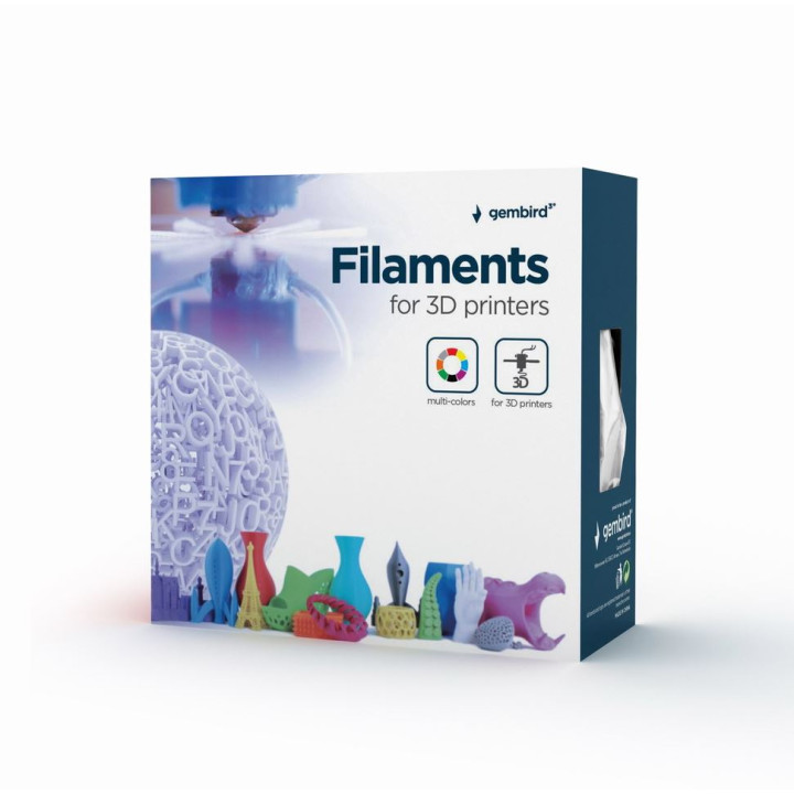 GEMBIRD 3D Printer Filament PLA 1.75mm Diameter, 1Kg / spool (approx. 330m), Melting Temperature 190-220°C, Brown "3DP-PLA1.75-0