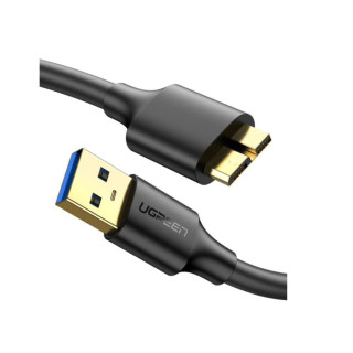 UGREEN "US130" USB 3.0 (T) - USB B (T) aranyozott csatlakozók, 1m fekete "10841" - 6957303818419