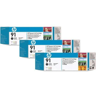Tri-Pack Original HP Photo Black, nr.91, pentru DesignJet Z6100, 3x775ml, (timbru verde 0.45 lei)"C9481A"