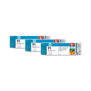 Tri-Pack Eredeti HP Világos Magenta nr.91 a DesignJet Z6100-hoz 3x775ml "C9487A"