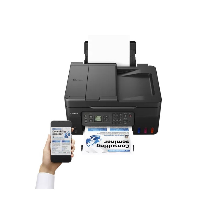 Multifunctional Inkjet CISS Color Canon G4470, A4, Functions: Print | Scan | Copy | Fax, Mono Print Speed: 11 ipm, Color Print S