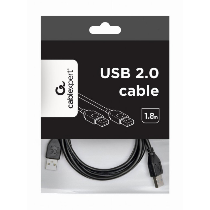 GEMBIRD USB KÁBEL HUB / HDD USB 2.0 (T) - USB 2.0 (T) csatlakozáshoz, 1.8m fekete "CCP-USB2-AMAM-6"