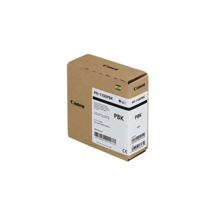 Original Canon Ink Cartridge Black PFI-1100BK for IPF PRO-2000 | PRO-4000 | PRO-6000 160ml NOPP "0850C001AA"