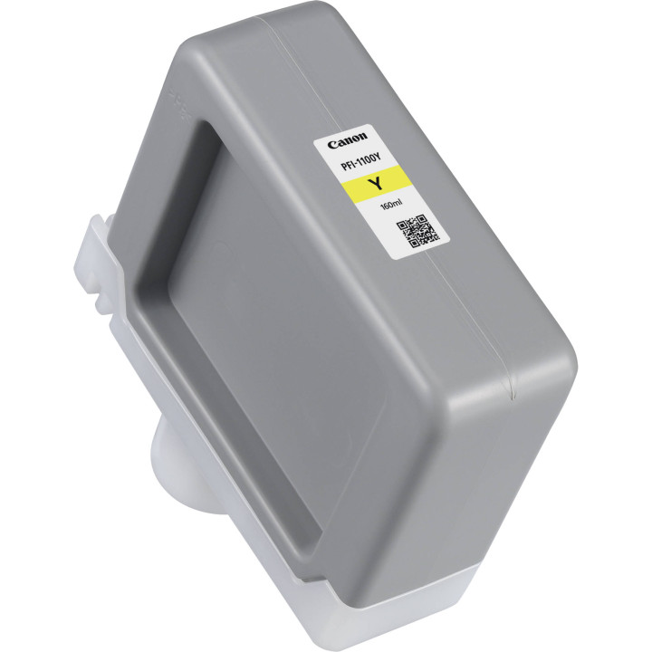 Original Canon Yellow Ink Cartridge PFI-1100Y for IPF PRO-2000 | PRO-4000 | PRO-6000, 160ml NOPP "0853C001AA"