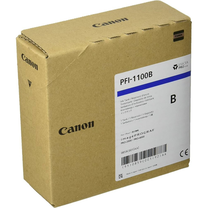 Eredeti Canon Kék Tintapatron PFI-1100BL IPF PRO-2000|PRO-4000|PRO-6000-hez 160ml NOPP "0859C001AA"