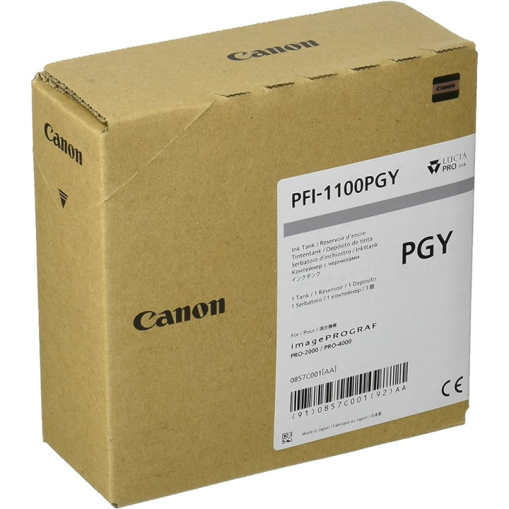 Original Canon Photo Grey Ink Cartridge PFI-1100BL for IPF PRO-2000 | PRO-4000 | PRO-6000, 160ml NOPP "0857C001AA"